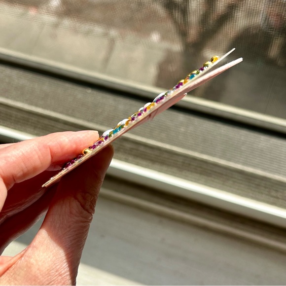 Diamond Art HEART 12 Corner Bookmark, Colorful, Sparkly (BLUE, PINK, GOLD) - Picture 5 of 15